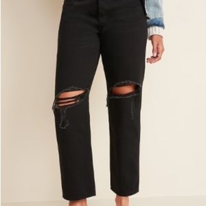 Extra High-Waisted Sky-Hi Straight Button-Fly Jean